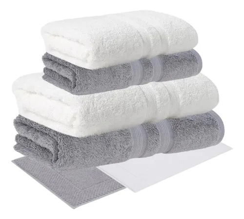 Jogo De Banho Gigante 6 Pçs 100% Algodão Egípcio Buddemeyer